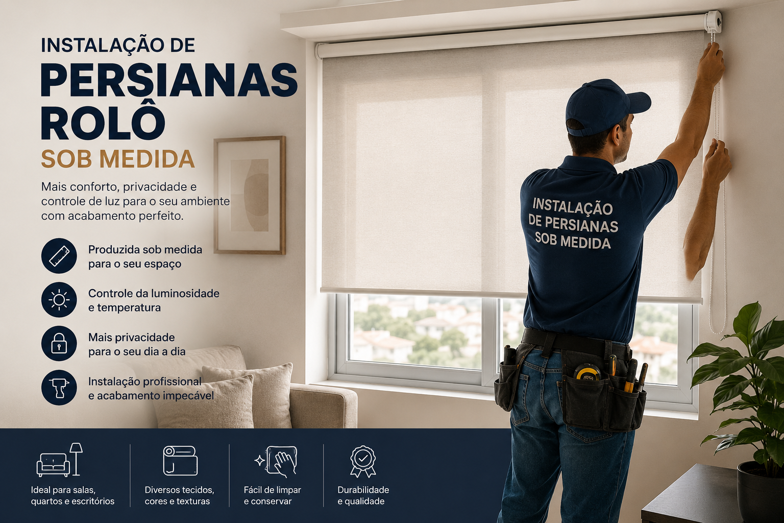 Instalação de Persianas Rolô Sob Medida: Guia Completo para Escolher e Instalar